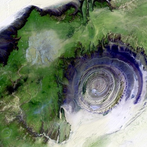Satellite shot of hurricane system