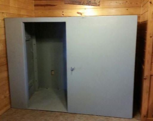 A spacious safe room for tornados in Oklahoma.
