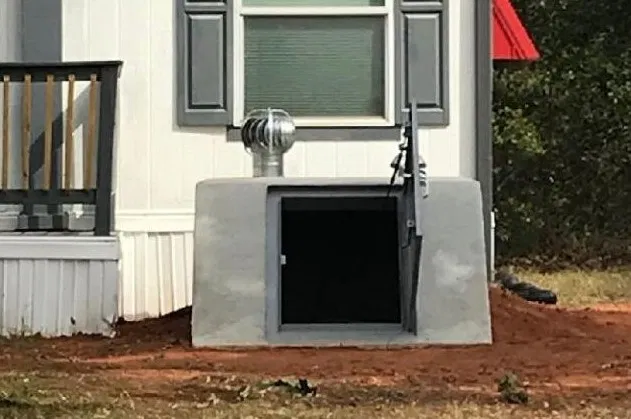 a grey shelter