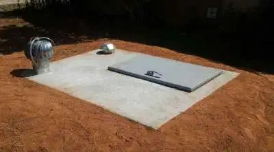 a concrete storm shelter