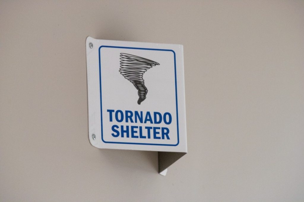 Tornado Shelter Sign