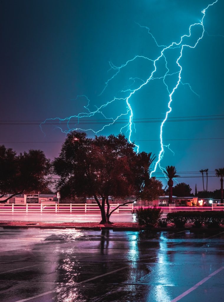 Homes requiring storm shelters in a thunderstorm