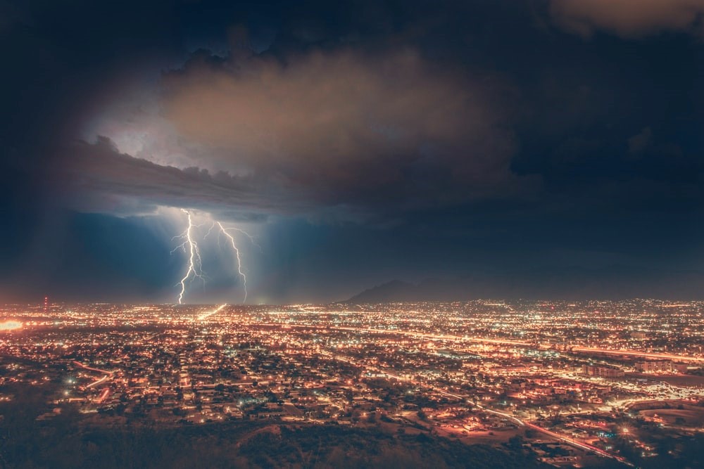 Homes requiring a community shelter in a thunderstorm