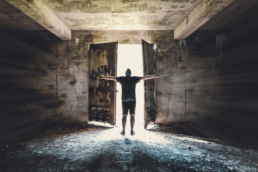 Underground safe room’s door opened