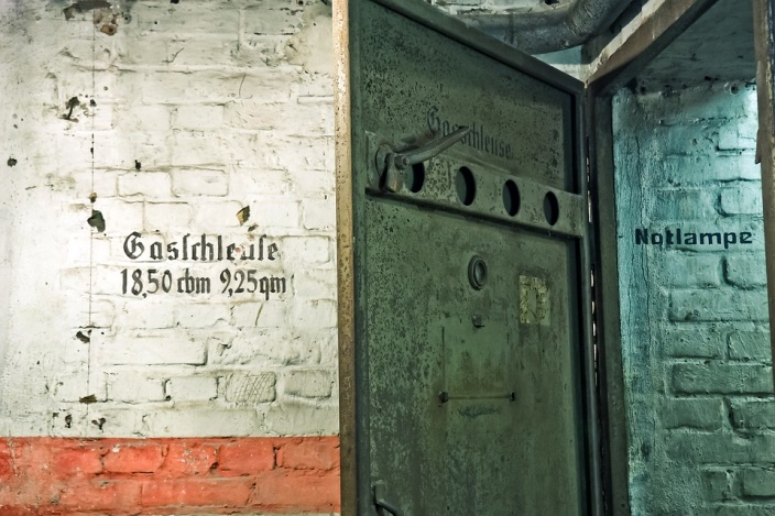 Metal door to shelter.