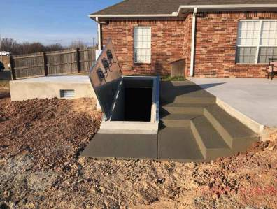 A custom underground storm shelter