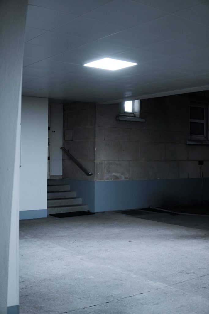 A well-lit underground bunker in Oklahoma City, OK