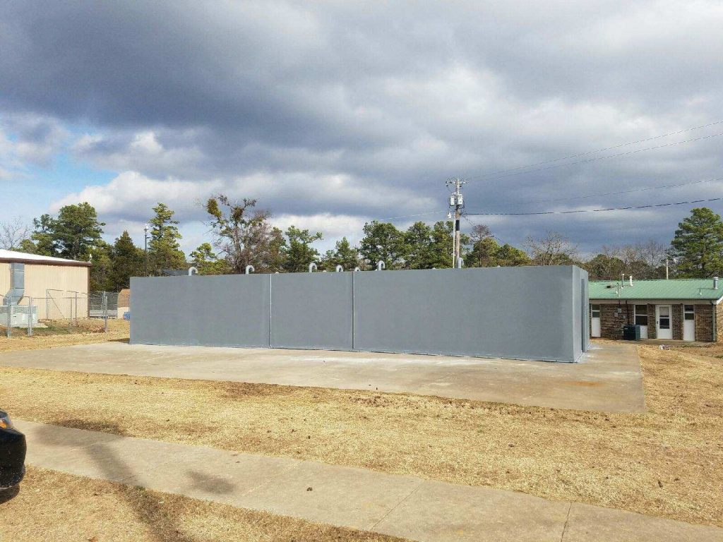 A 20’x50′ Safe Room built above ground.