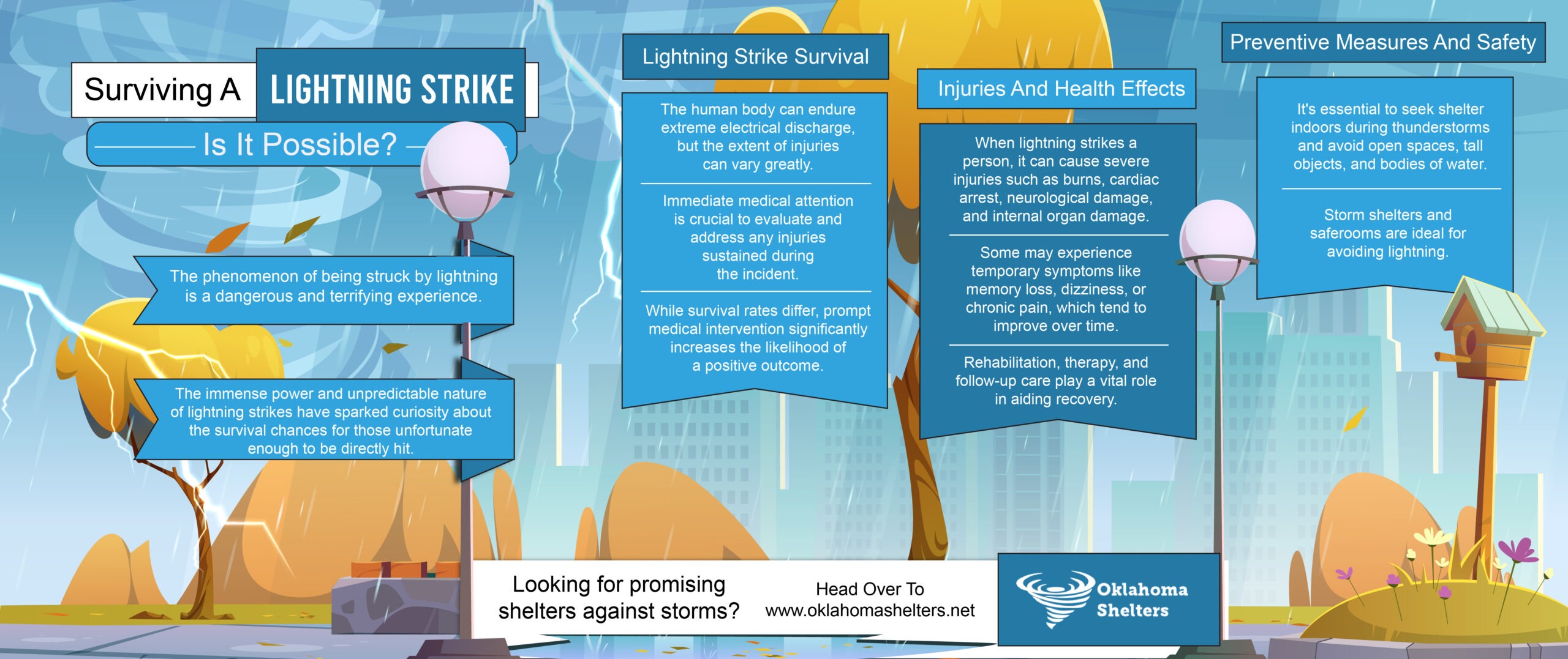 Surviving a Lightning Strike Infograph