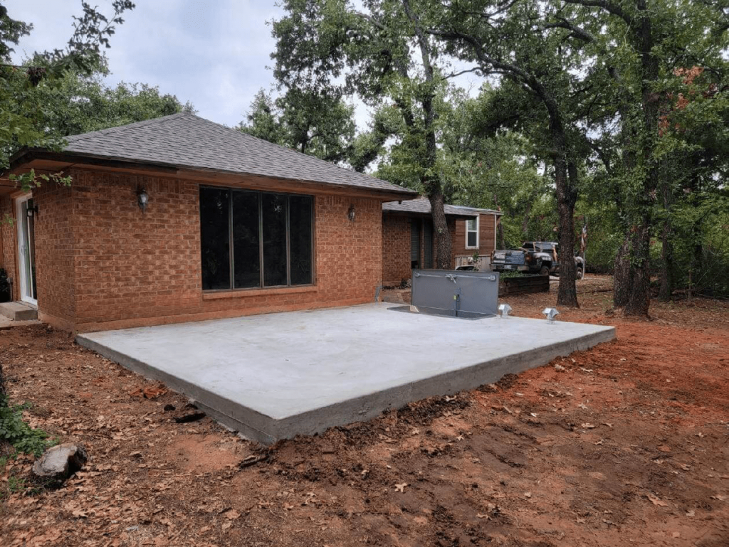 A reinforced underground storm shelter installed in Norman