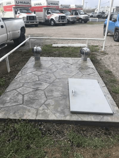 Under-ground storm shelter in Oklahoma