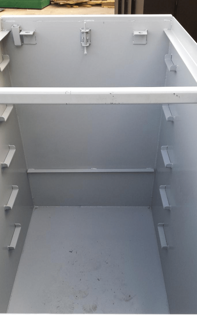 An image from the inside of a garage shelter