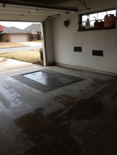 An underground installed garage shelter