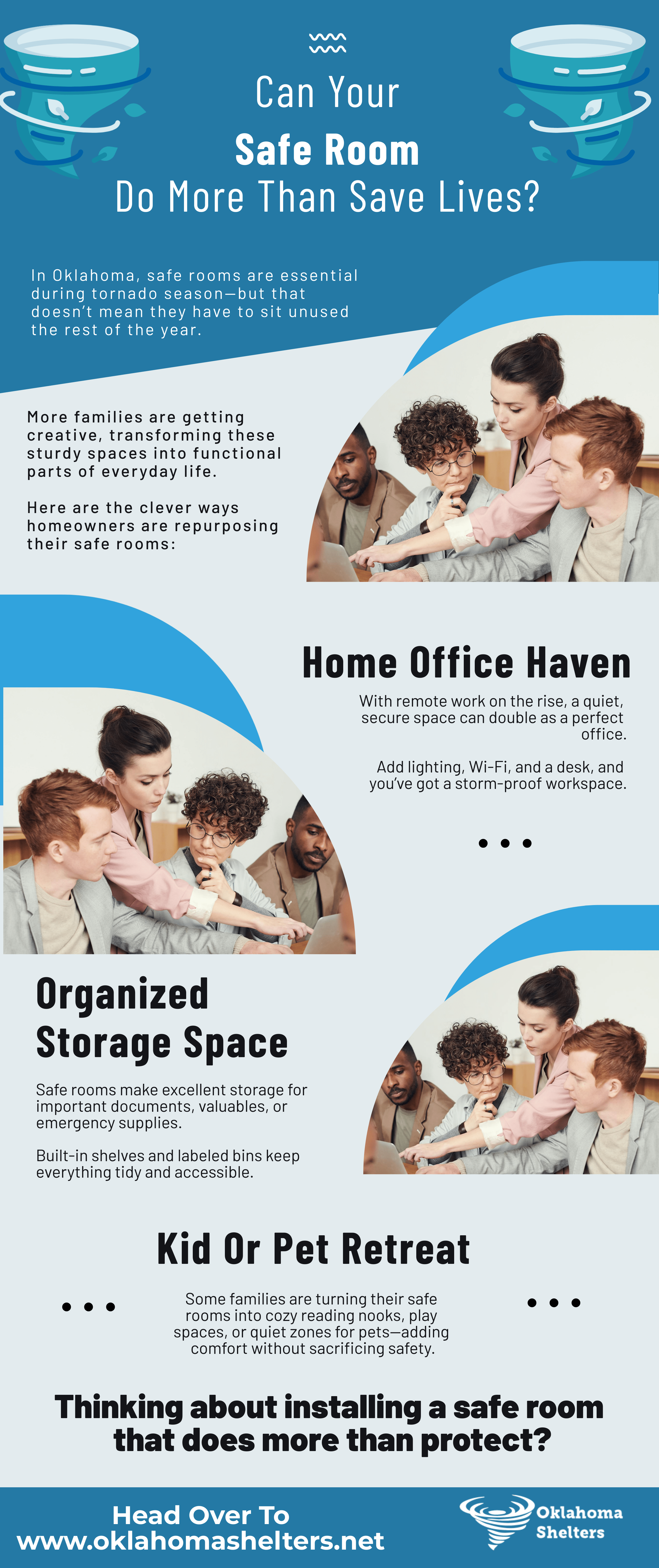 In Oklahoma, safe rooms are essential during tornado season-but that doesn't mean they have to sit unused the rest of the year.