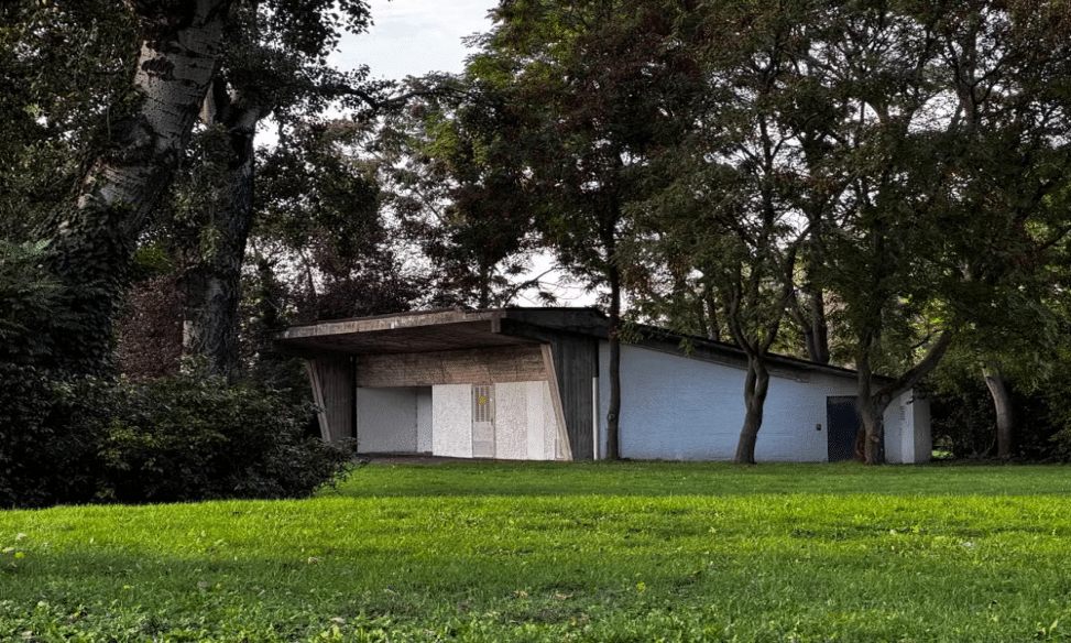 Community storm shelter for homeowners associations located in a residential neighborhood.