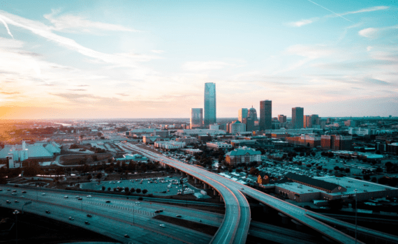 Ariel view of Oklahoma City