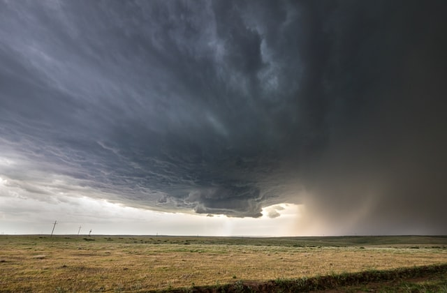 Supercell thunderstorm over the Texas Panhandle.