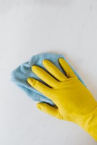 Gloves will help protect your hands against reactions and from the transfer of viruses and bacteria.