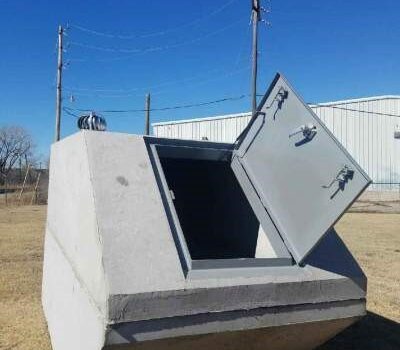 A slope top shelter can offer you necessary protection during tornado season, including during winter.